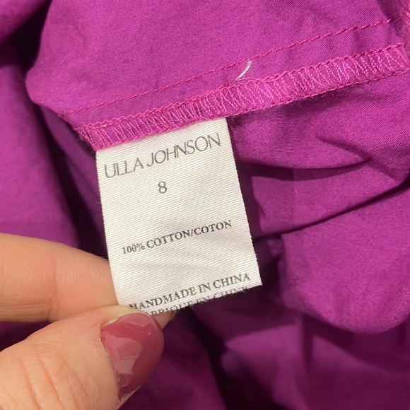 Ulla Johnson Ella Purple Pleated Cut Out Strapless Dress size 8 - Picture 8 of 8